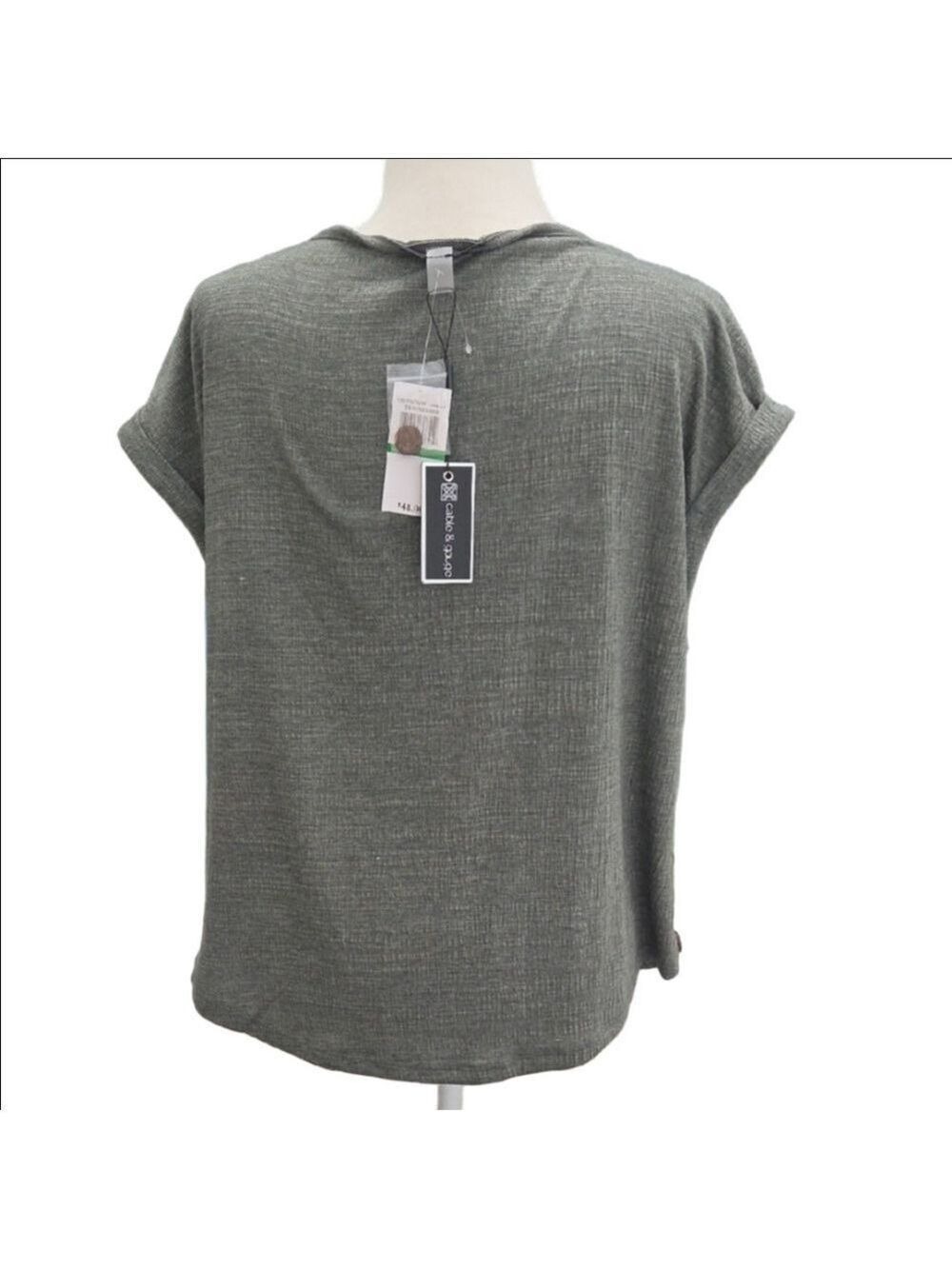 NwT Chic Olive Green Blouse for Women L CABLE AND GUAGE - Picture 4 of 13